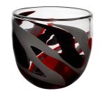 Glasschale Flame Murano 21cm rot