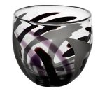 Glasschale Flame Murano 21cm violett