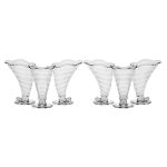 Eiscremeglas Muschel 6er-Set