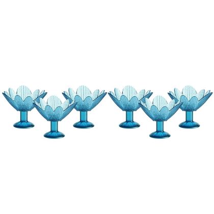 Eiscremeglas Seerose 6er-Set Colori Vero 11cm blau