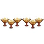 Eiscremeglas Eisbecher Eisglas Eisschale Seerose 6er-Set orange Colori Gelato 11cm