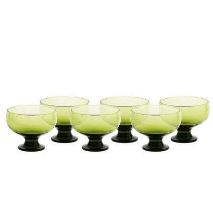 Eiscremeglas Eisbecher Desserschale grün Puro Colori 6er-Set 320ml Gelato