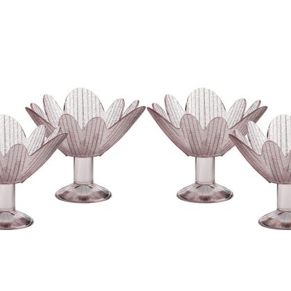 Eiscremeglas Eisbecher Eisglas Eisschale Seerose 6er-Set rosa Colori Gelato 11cm