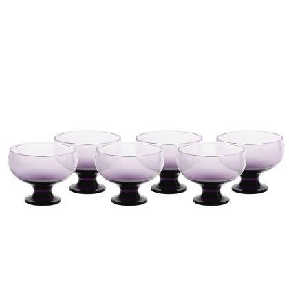 Eiscremeglas Eisbecher Desserschale lila Puro Colori 6er-Set 320ml Gelato