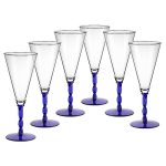Eiscremeglas 6er-Set Toscana Amore Vero 30cm blau