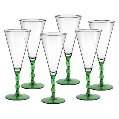 Eiscremeglas 6er-Set Toscana Amore Vero 30cm grün