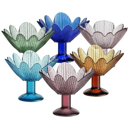 Eiscremeglas Eisbecher Eisglas Eisschale Seerose 6er-Set sortiert Colori Gelato 11cm
