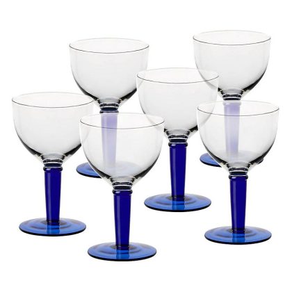 Eiscremeglas Lombardia 6er-Set blau ''Amore Vero'' (18
