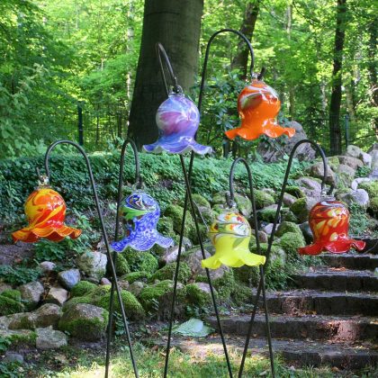 Glockenblume Gartenflair 16cm mit Stab gelb