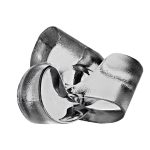 Kerzenhalter Bleikristall Glas Schleifenband 5cm