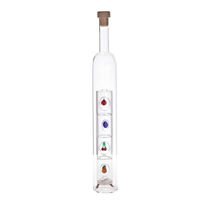 Geschenkflasche Früchte Flasche mit Gläsern 375ml leer