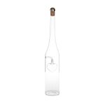 Geschenkflasche Glas mit Figur Glasherz 400ml leer zum selbst befüllen