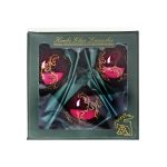 Baumkugel rot Barock 8cm 3er-Set