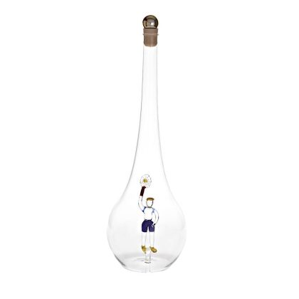 Geschenkflasche Tennisspieler Präsent 500ml leer