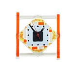 Wanduhr Orange "Clockworld" (25x28cm)
