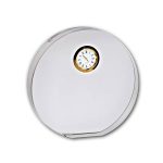 Glasblockuhr rund gold 14