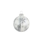 Baumschmuck weiß/silber Schneeflocke (8cm)