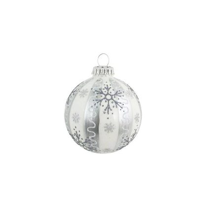 Baumschmuck weiß/silber Schneeflocke (8cm)