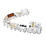 Glas Figur Statue für Vitrine Lokomotive Crystal Diamonds (23cm)
