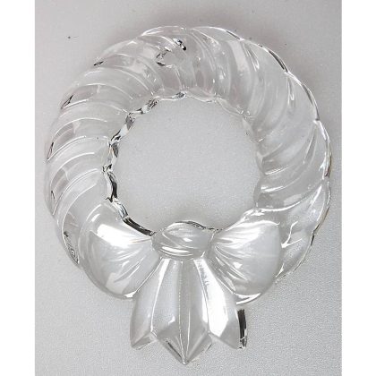 Glasanhänger Baumschmuck Kranz klar Bleikristall 7