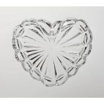 Glasanhänger Baumschmuck Herz klar Bleikristall 7 cm