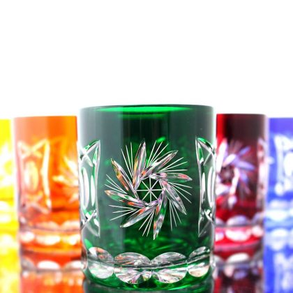 Whiskyglas Schleuderstern 280ml gelb