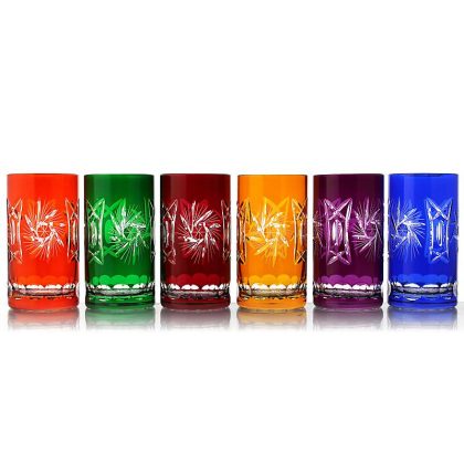 Longdrinkglas Schleuderstern 340ml blau