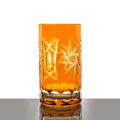 Longdrinkglas Schleuderstern 340ml gelb