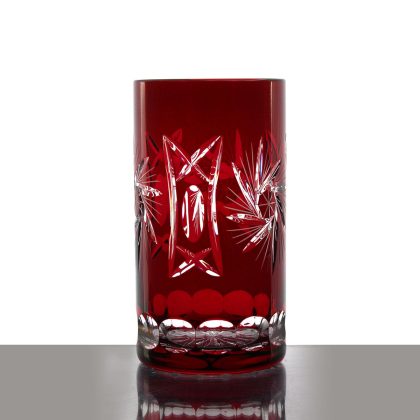 Longdrinkglas Schleuderstern 340ml rot
