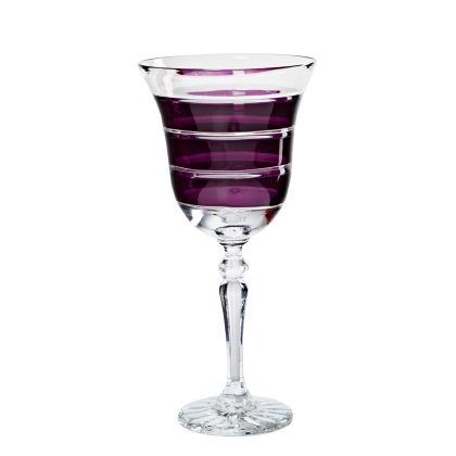 Weinglas Weinkelch Handgeschliffen Blau Kristall Glas 240 ml