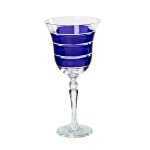 Weinglas Weinkelch Handgeschliffen Schwarz Kristall Glas 240 ml