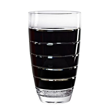 Vase Blumenvase Tischvase 30 cm Handgeschliffen Violett Kristall Glas