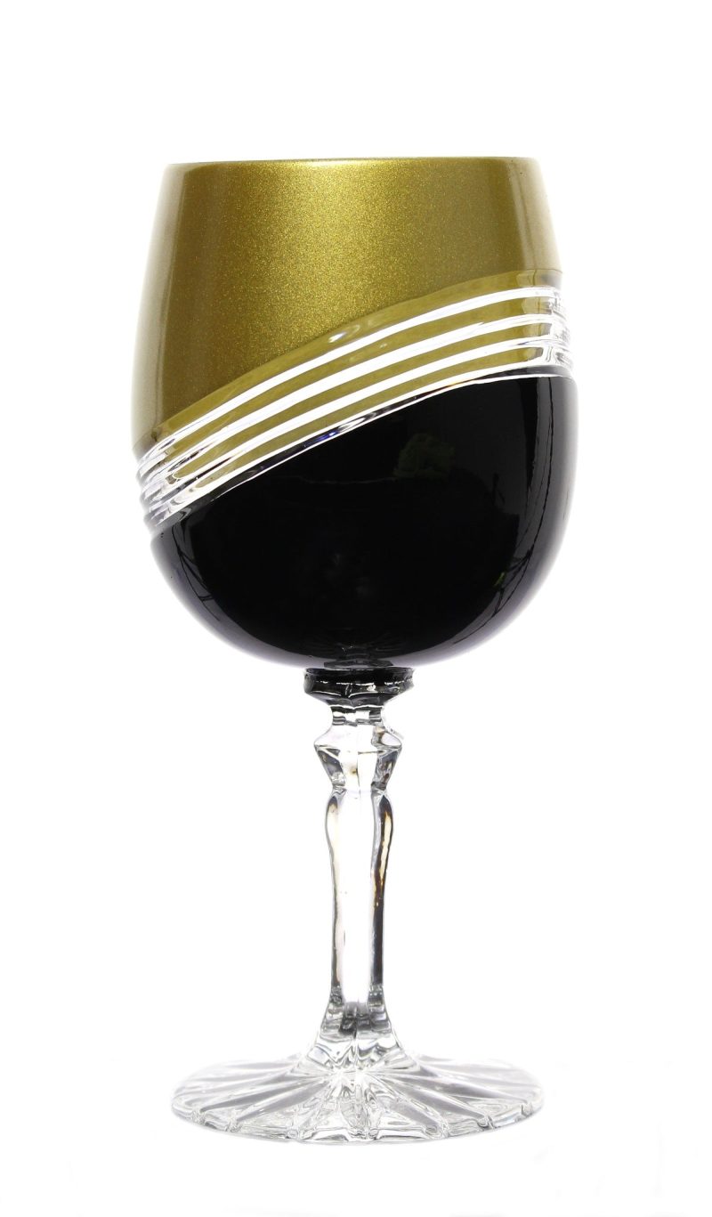 Weinglas Gold and Black 240 ml