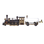 Geschenkflasche Lokomotive Lok Eisenbahn Glas Holz Leer Geschenkverpackung 55