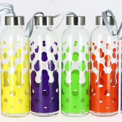 Wasserflasche Trinkflasche To Go Glas 500 ml