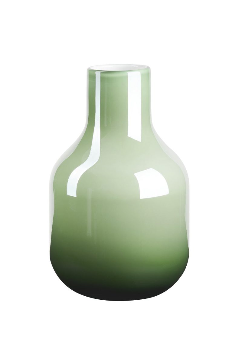 Flaschenvase Glasvase Perlmuttglanz Pastell Grün 26