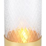 Windlicht Deko Vase Glas/Metall klar/gold Marylebone 15