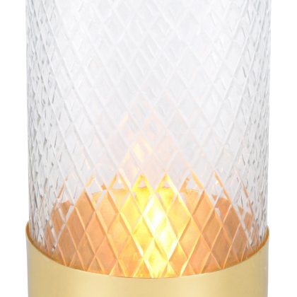 Windlicht Deko Vase Glas/Metall klar/gold Marylebone 15