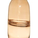 Glasvase Flasche Dekovase Blütenvase Bottle Line Braun 30 cm
