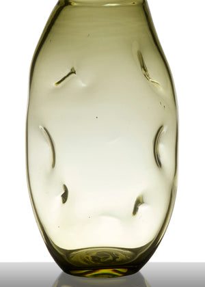 Blumenvase Glas freigeformt Dekovase Rocky Grün H 31 cm