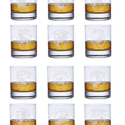 Whiskyglas (320ml) mit Sternzeichen Fische