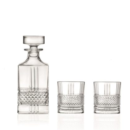 Karaffe mit 2 Whiskygläsern Brillante 3-tlg.