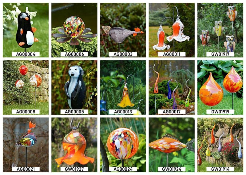 Glockenblume Gartenflair 16cm mit Stab orange rot