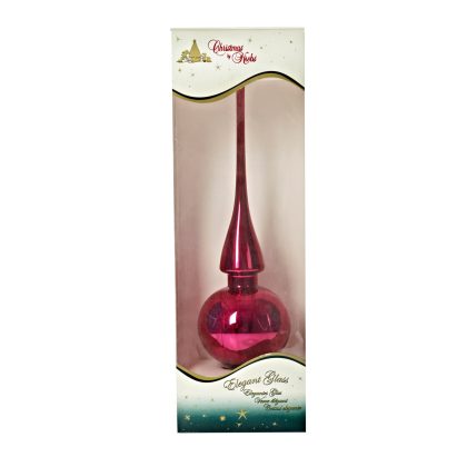 Baumspitze uni Bordeaux Glanz 28cm