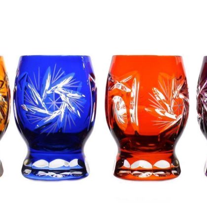 6er-Set Wodkaglas Schleuderstern bunt 45 ml